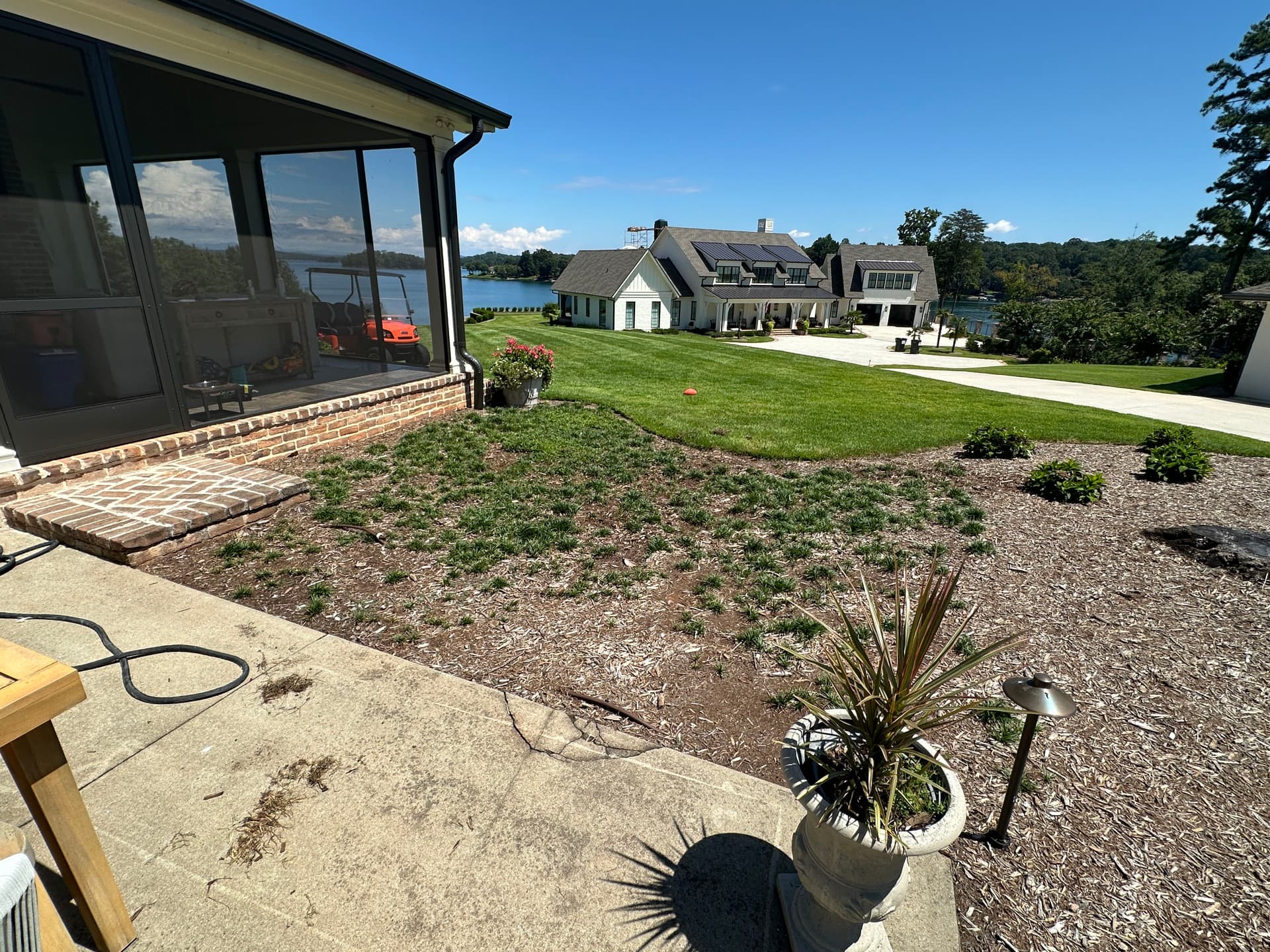 Gallery photos for Porch Landing Makeover with Natural Stone Pathway: Image #1