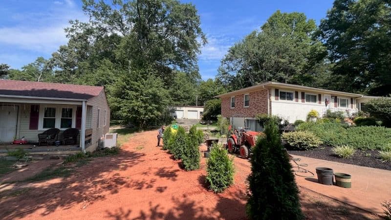 Project Yard Transformation with Fresh Fescue Sod and Mulch image