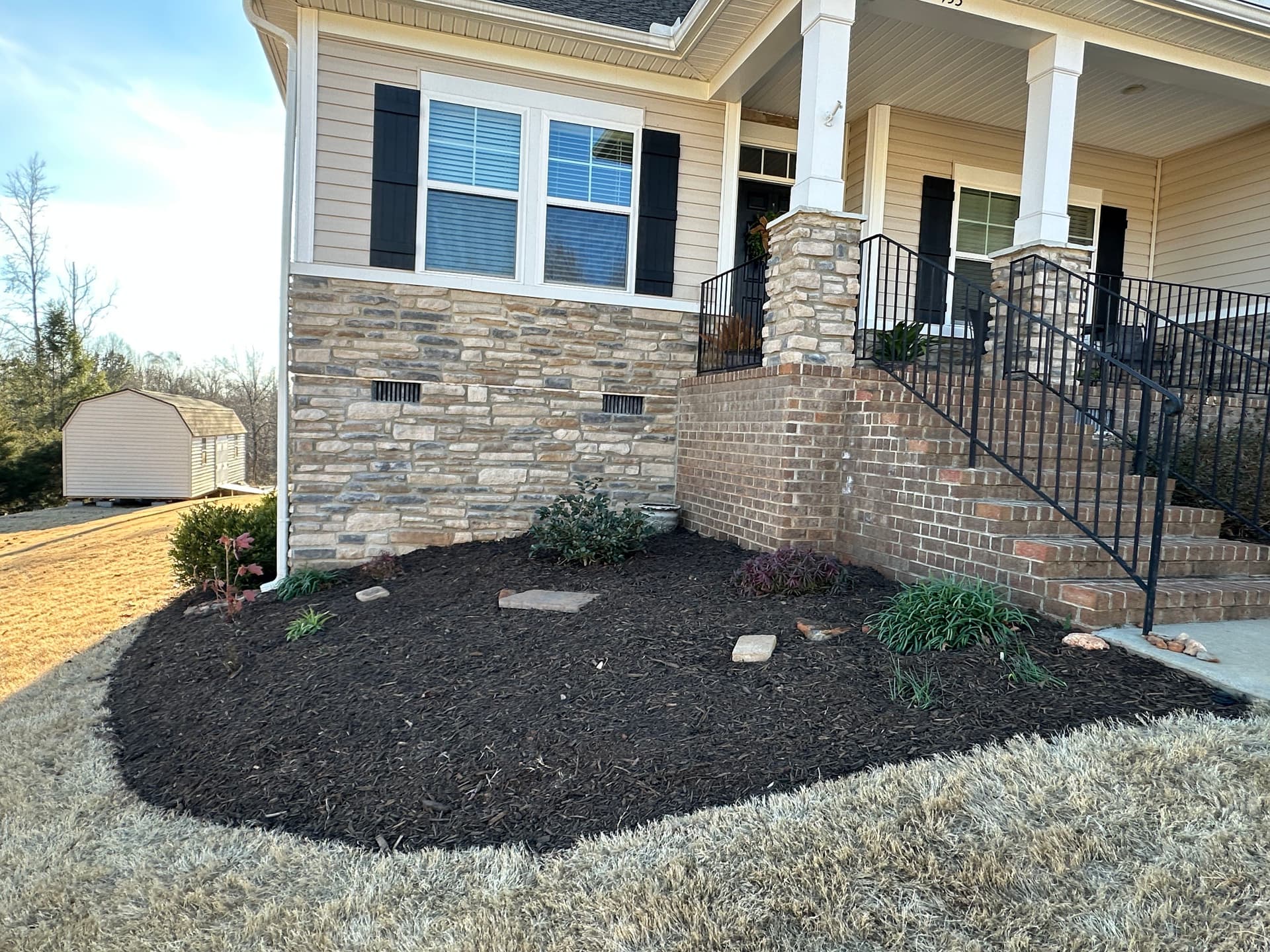 Gallery photos for Fresh Mulch Installation and Garden Bed Renewal: Image #1
